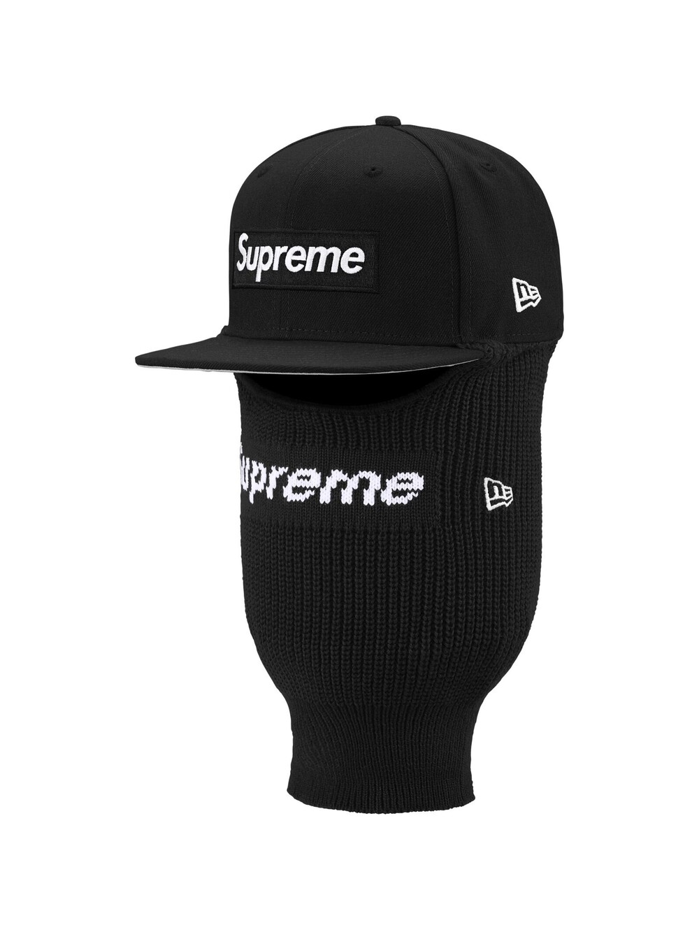 Supreme New Era Box Logo 59Fifty Balaclava Cap Black